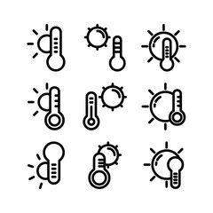 hot weather icon or logo isolated sign symbol vector illustration - high quality black style vector icons