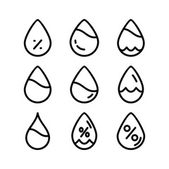 humidity icon or logo isolated sign symbol vector illustration - high quality black style vector icons