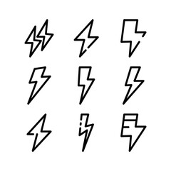 lightning icon or logo isolated sign symbol vector illustration - high quality black style vector icons