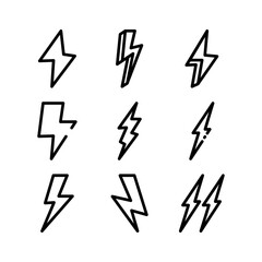 lightning icon or logo isolated sign symbol vector illustration - high quality black style vector icons