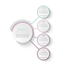 Infographics. Visualization of business data, projects, trainings, development plans and strategies. Pictograms of processes