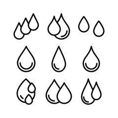 rain drop icon or logo isolated sign symbol vector illustration - high quality black style vector icons