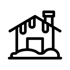snow house icon or logo isolated sign symbol vector illustration - high quality black style vector icons