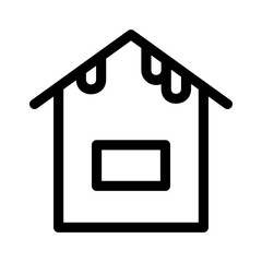 snow house icon or logo isolated sign symbol vector illustration - high quality black style vector icons