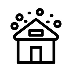 snow house icon or logo isolated sign symbol vector illustration - high quality black style vector icons