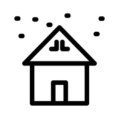 snow house icon or logo isolated sign symbol vector illustration - high quality black style vector icons
