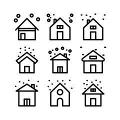 snow house icon or logo isolated sign symbol vector illustration - high quality black style vector icons