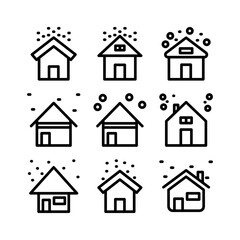 snow house icon or logo isolated sign symbol vector illustration - high quality black style vector icons