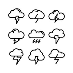 storm icon or logo isolated sign symbol vector illustration - high quality black style vector icons