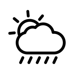 summer rain icon or logo isolated sign symbol vector illustration - high quality black style vector icons