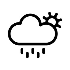 summer rain icon or logo isolated sign symbol vector illustration - high quality black style vector icons