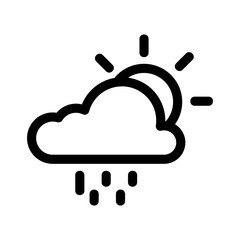 summer rain icon or logo isolated sign symbol vector illustration - high quality black style vector icons