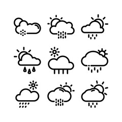 summer rain icon or logo isolated sign symbol vector illustration - high quality black style vector icons
