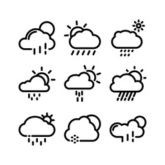 summer rain icon or logo isolated sign symbol vector illustration - high quality black style vector icons