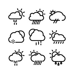 summer rain icon or logo isolated sign symbol vector illustration - high quality black style vector icons