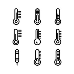 thermometer icon or logo isolated sign symbol vector illustration - high quality black style vector icons