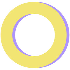 3D Retro Circle Ring Shape