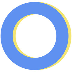 3D Retro Circle Ring Shape