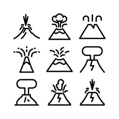 volcano icon or logo isolated sign symbol vector illustration - high quality black style vector icons