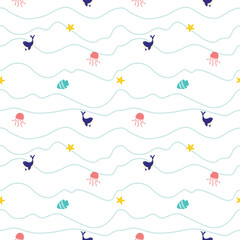 Under the Sea with blue line 