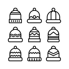 warm hat icon or logo isolated sign symbol vector illustration - high quality black style vector icons