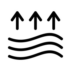 water level icon or logo isolated sign symbol vector illustration - high quality black style vector icons