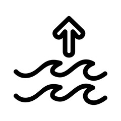 water level icon or logo isolated sign symbol vector illustration - high quality black style vector icons