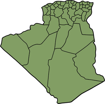 recommend clip art: doodle freehand drawing of algeria map.