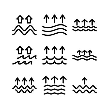 water level icon or logo isolated sign symbol vector illustration - high quality black style vector icons