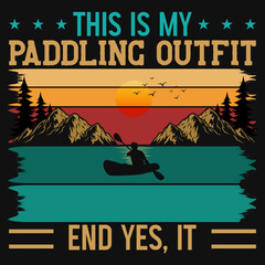 Kayaking vintage tshirt design