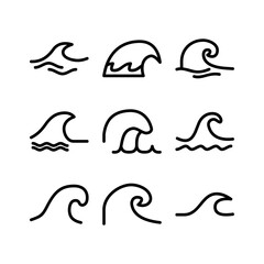 Obraz premium wave icon or logo isolated sign symbol vector illustration - high quality black style vector icons