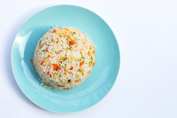 Crab fried rice on plate