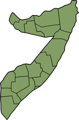 Obraz premium doodle freehand drawing of somalia map.