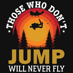 Skydiving vintage tshirt design
