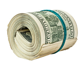 Big money dollars roll. Finance concept. png transparent