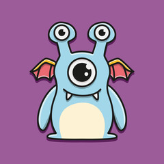 Monster character cartoon illustration design