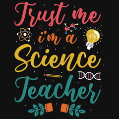 Science typography tshirt design