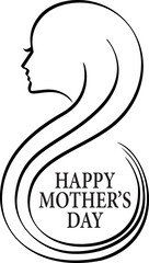 Elegant greeting card design for International Mother Day