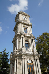 Fototapeta na wymiar Dolmabahce Clock Tower in Istanbul, Turkiye
