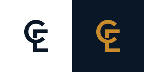 Modern and simple CE logo design