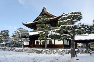 雪の建仁寺　法堂　京都市東山区