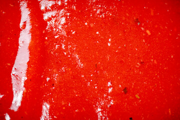 Sauce of ripe tomatoes. Macro background.