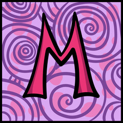 Fototapeta na wymiar vector illustration of the letter M