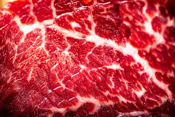Raw beef pulp. Macro background. Beef texture.