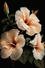 Fototapeta na wymiar abstract background of hibiscus flower bloom. Generative AI
