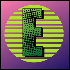 Vector illustration of the letter E