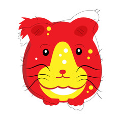 Vector illustration of a guinea pig