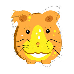 Vector illustration of a guinea pig
