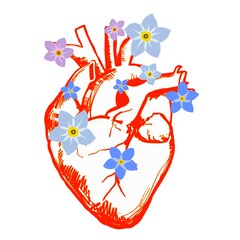 Cuore con fiori