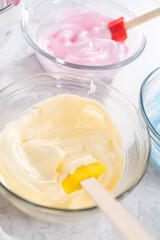 Unicorn meringue pops